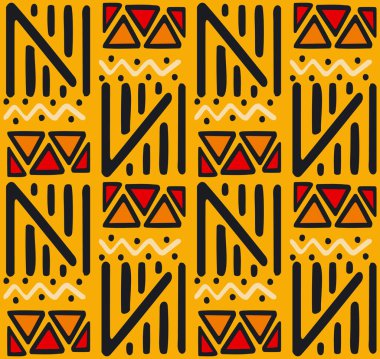 Geometrik şekilli kusursuz desen. soyut illüstrasyon