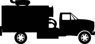 Beyaz arkaplanda kamyon simgesi