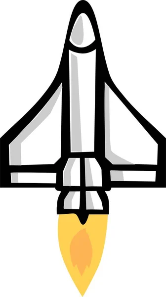 Space Shuttle Icon White Background — Stock Photo, Image