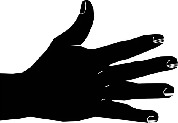 Elemento Design Desenhado Mão Mão Humana — Fotografia de Stock