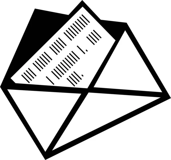 Envelope Com Ilustração Ícone Letra — Fotografia de Stock