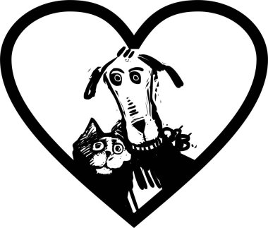 El yapımı tasarım ögesi - kedi ve köpek