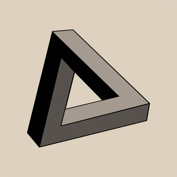 Abbildung Des Abstrakten Schwarzen Dreiecks — Stockfoto