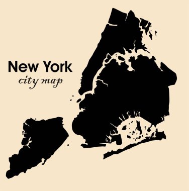 New York şehir haritası illüstrasyonu