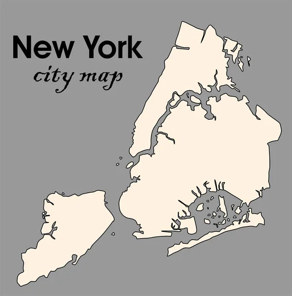 Ilustracja Mapy Nowego Jorku — Zdjęcie stockowe