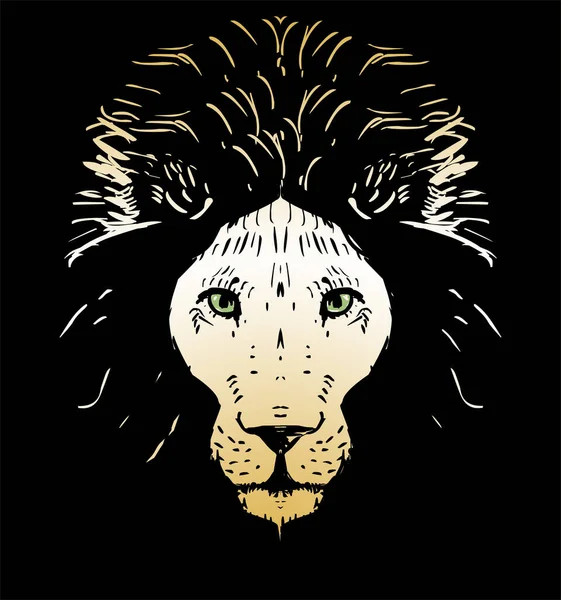 Aslan Başı Grafik Illüstrasyonu — Stok fotoğraf