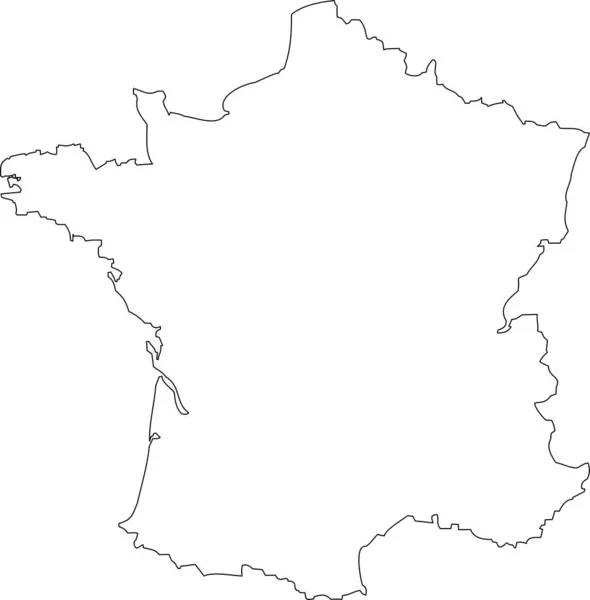 Francia Schema Mappa Illustrazione — Foto Stock