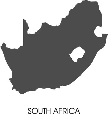 Güney Afrika haritası silüeti çizimi