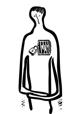 Kalbi kilitli bir adam.