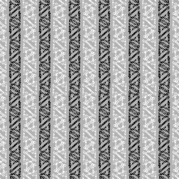 Bezešvé Černé Bílé Ručně Kreslené Vzorem Trojúhelníky — Stock fotografie