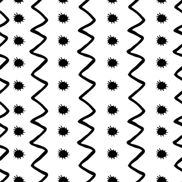 Seamless Pattern Abstract Black White Christmas Tree — Stock Photo, Image