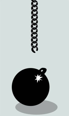 Zincirli siyah yıkım topu