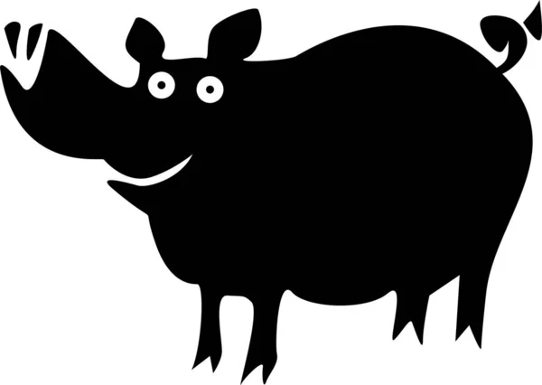 面白い豚漫画のキャラクター — ストック写真