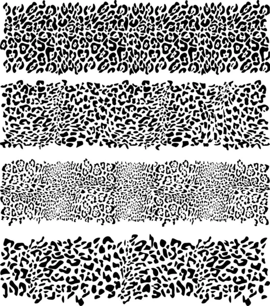 Padrão Sem Costura Com Pele Leopardo Preto Branco — Fotografia de Stock