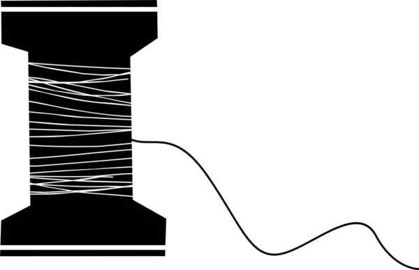 Icono Hilo Sobre Fondo Blanco —  Fotos de Stock