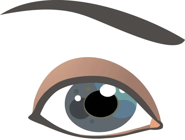 Mänskliga Ögon Illustration Närbild — Stockfoto