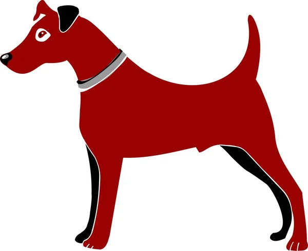 Leuke Hond Illustratie Zijaanzicht — Stockfoto