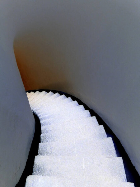 Spiral staircase inside modern house