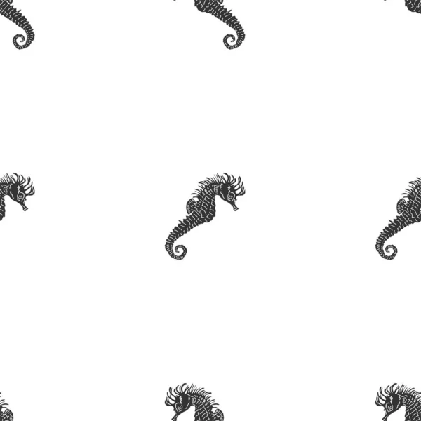 Abstract Seamless Pattern Seahorses — Stock Photo, Image