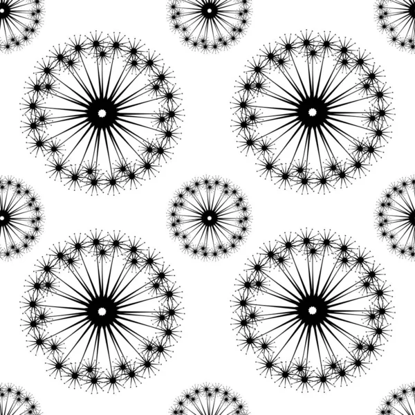 Decorative Seamless Pattern Dandelions — Stock Photo, Image
