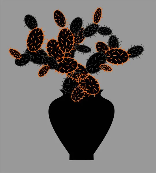 Kaktus Doniczce Ilustracji — Zdjęcie stockowe