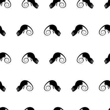 Beyaz arka planda bukalemun deseni