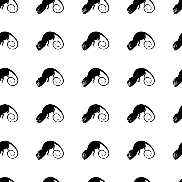 Chameleon Seamless Pattern White Backgroung — Stock Photo, Image