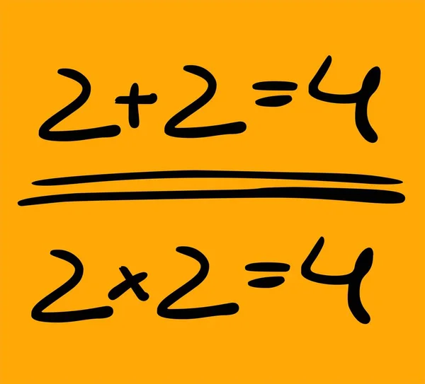 Equação Matemática Simples Matemática Básica — Fotografia de Stock