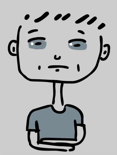 Personaggio Dei Cartoni Animati Disegnati Mano Uomo — Foto Stock