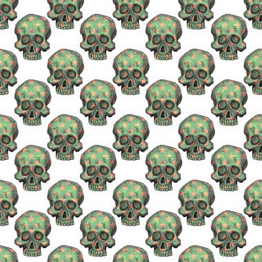 Tasarımınız için kafatasları ile kusursuz desen