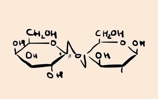 Handgetekende Chemische Formules Wetenschappelijke Educatieve Doodle Achtergrond — Stockfoto