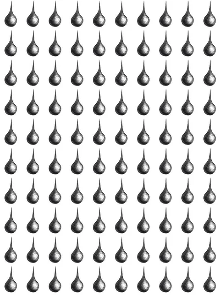 Černý Bílý Bezešvý Vzor Kapkami Inkoustu — Stock fotografie