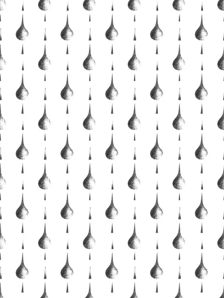 Black White Seamless Pattern Ink Drops — Stock Photo, Image