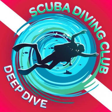 Scuba Dive Club Deep Dive clipart