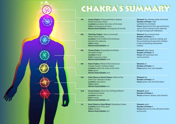 Resumen de un Chakra — Vector de stock