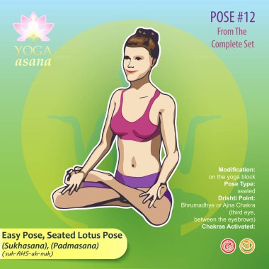 Yoga Lotus poz 12 oturmuş
