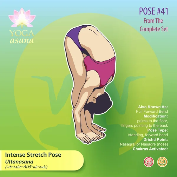 41 intensive Stretch-Pose — Stockvektor