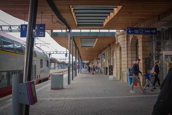 Stazione Ferroviaria Lussemburgo Nel Centro Lussemburgo Agosto 2017 — Foto Stock