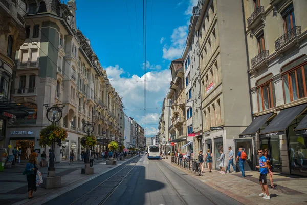 Kollektivtrafik Genève Schweiz — Stockfoto