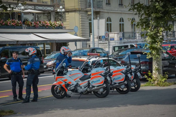 Policía Ginebra Suiza —  Fotos de Stock