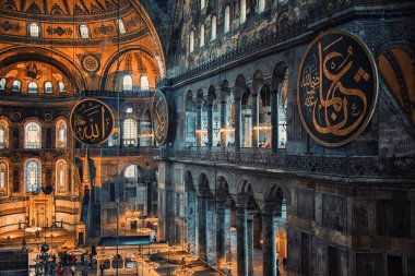Hagia Sophia mosque in Istanbul.  clipart