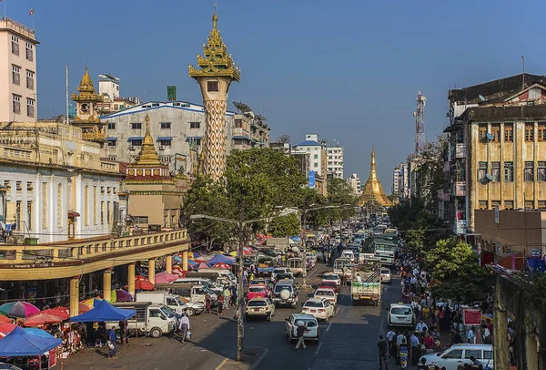 Yangon città in Myanmar — Foto Stock