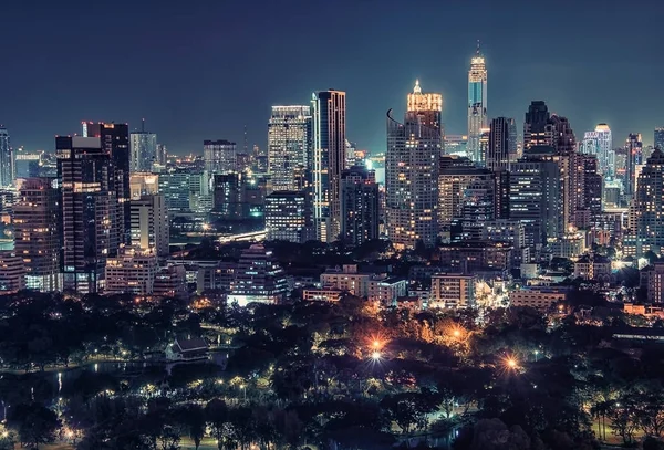 Bangkok centro por la noche — Foto de Stock