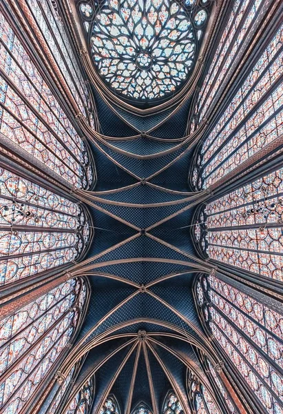 Vidrieras Iglesia Sainte Chapelle París Septiembre 2016 — Foto de Stock