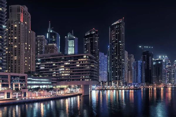 Dubai Marina Noche — Foto de Stock