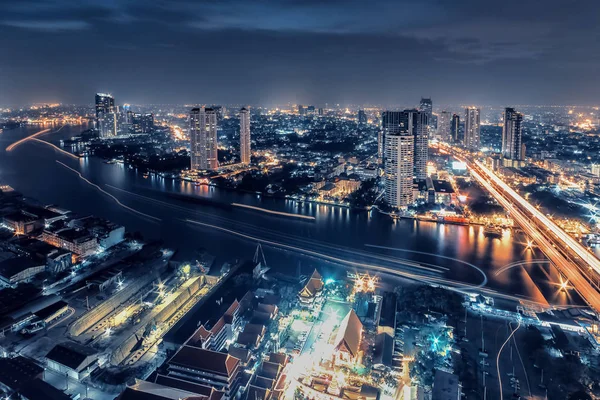 曼谷城市暮光全景 — 图库照片