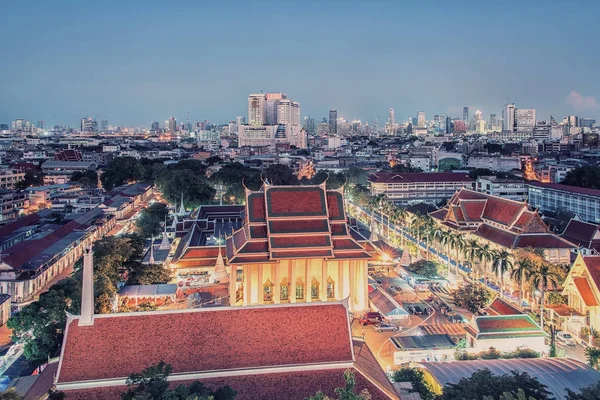 Bangkok Panorama Della Città Visto Wat Saket — Foto Stock