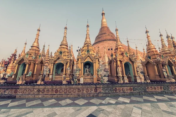 Główna Stupa Shwedagon Pagoda Yangon Myanmar — Zdjęcie stockowe