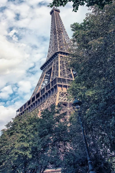 Torre Eiffel Vista Desde Campo Marte — Foto de Stock