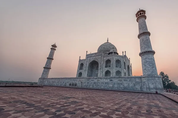 Taj Mahal Luz Del Amanecer Agra India —  Fotos de Stock